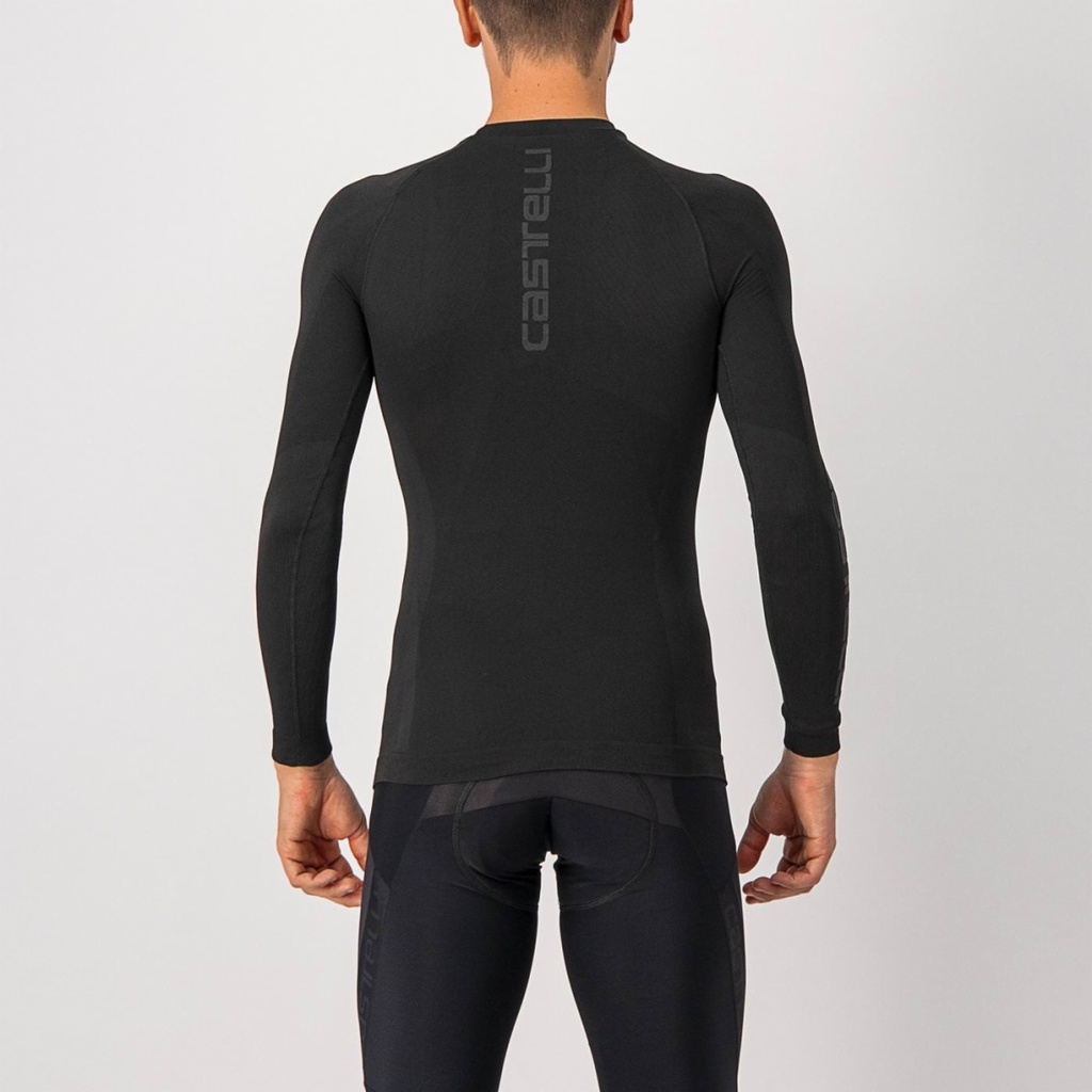 CASTELLI BASE LAYER SEAMLESS LS BLACK S/M