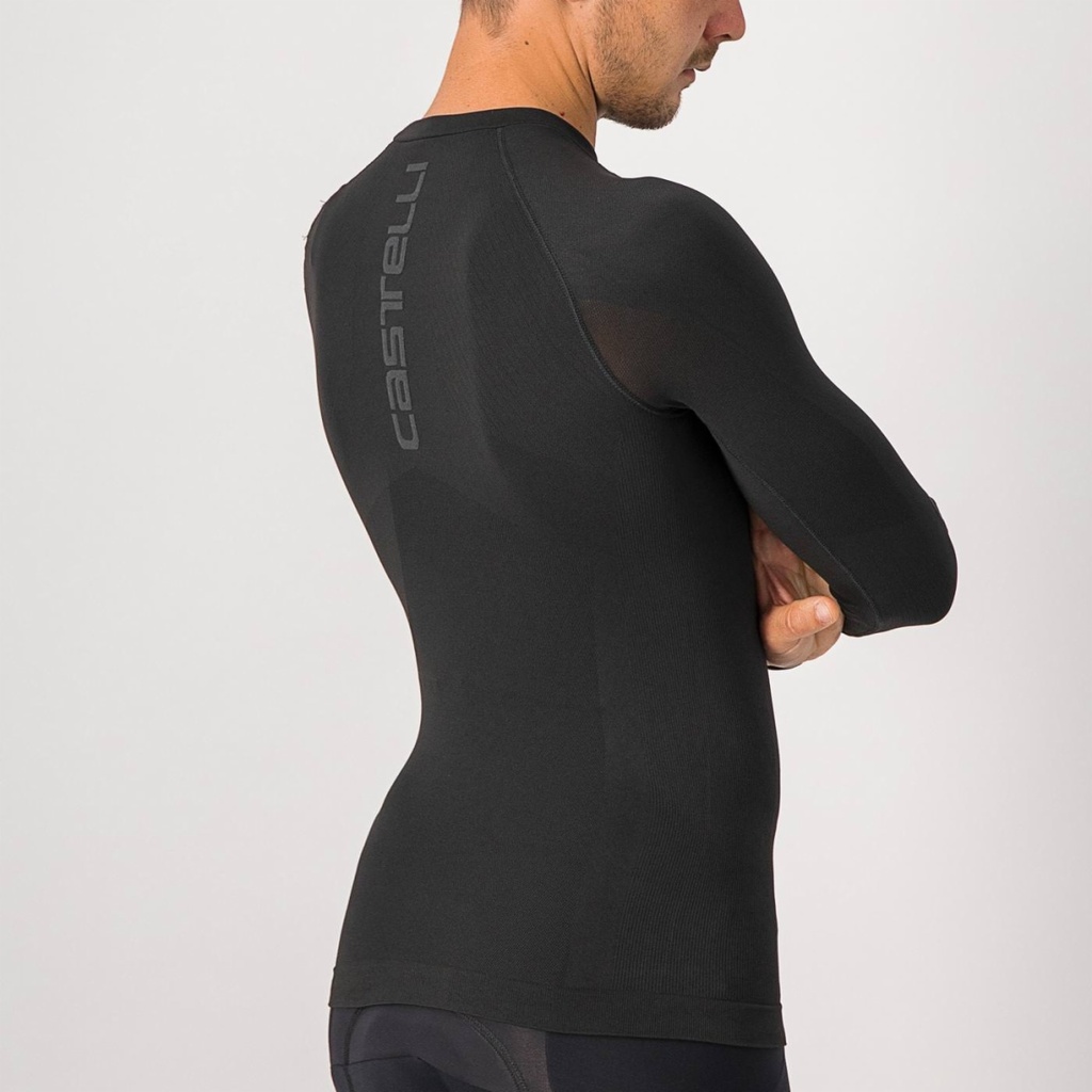 CASTELLI BASE LAYER SEAMLESS LS BLACK S/M