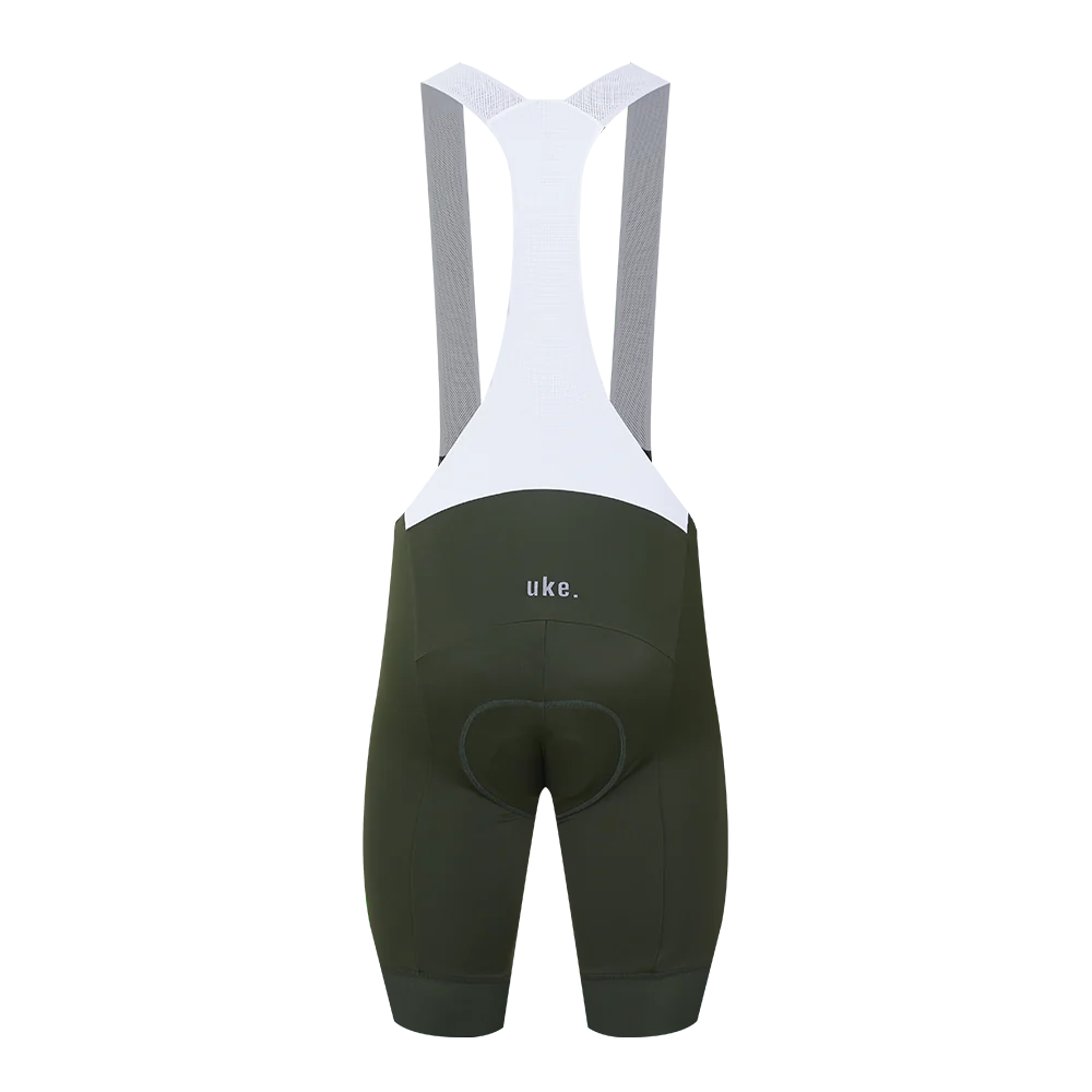 UKE Men's Training Bib Shorts (Army Green)