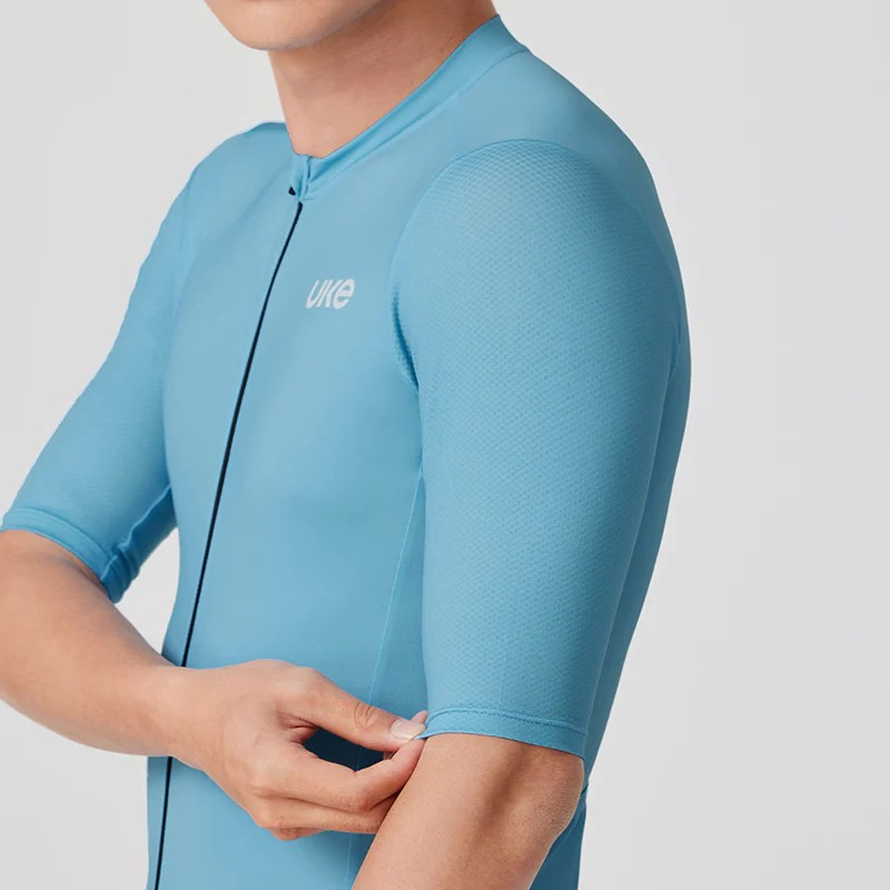 UKE Rhythm Men's Short Sleeves Jersey (Cool Water Blue)