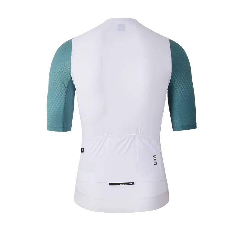 UKE High End Men's Short Sleeves Jersey (White Blue)