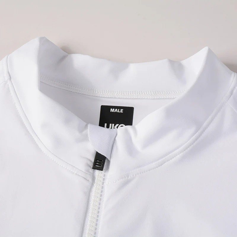 UKE High End Men's Short Sleeves Jersey (White Blue)