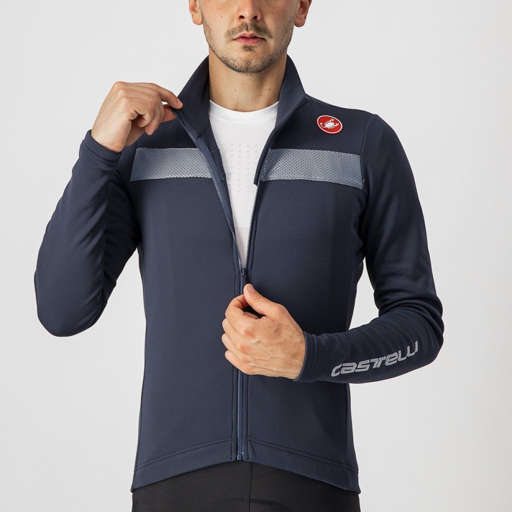 CASTELLI PURO 3 FULL ZIPP JERSEY (Saville Blue)