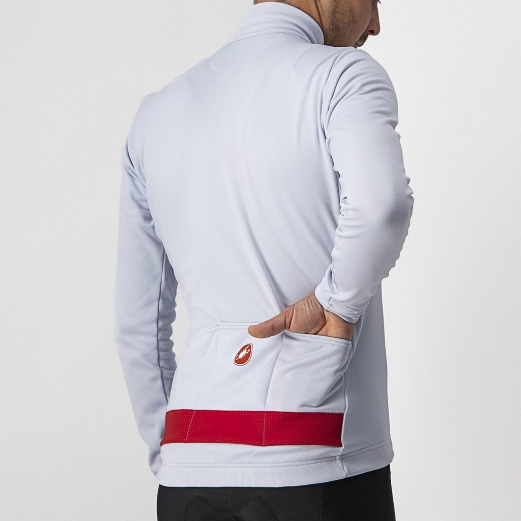 CASTELLI PURO 3 FULL ZIPP JERSEY (Silver Gray)