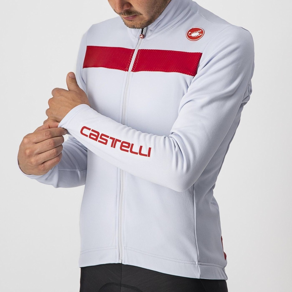 CASTELLI PURO 3 FULL ZIPP JERSEY (Silver Gray)