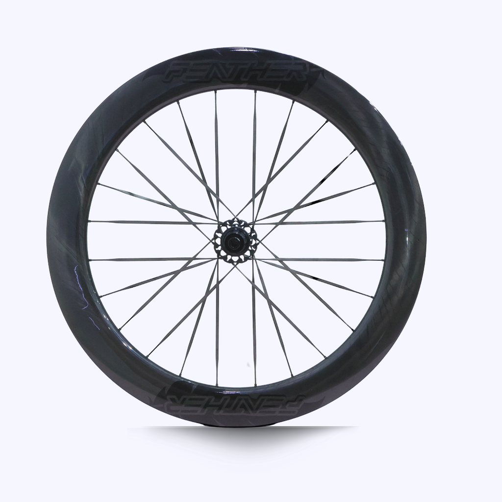 FEATHER Marble Glossy Ceramic Carbon Tubeless- Ready Disc Wheelset (45/50mm)