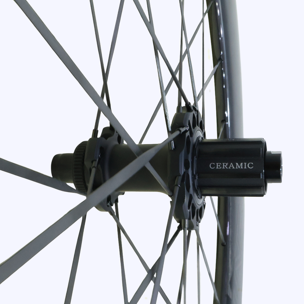 FEATHER Marble Glossy Ceramic Carbon Tubeless- Ready Disc Wheelset (45/50mm)