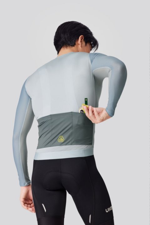 UKE Yuechuan Men's Long Sleeves Jersey (Pale Blue Grey)