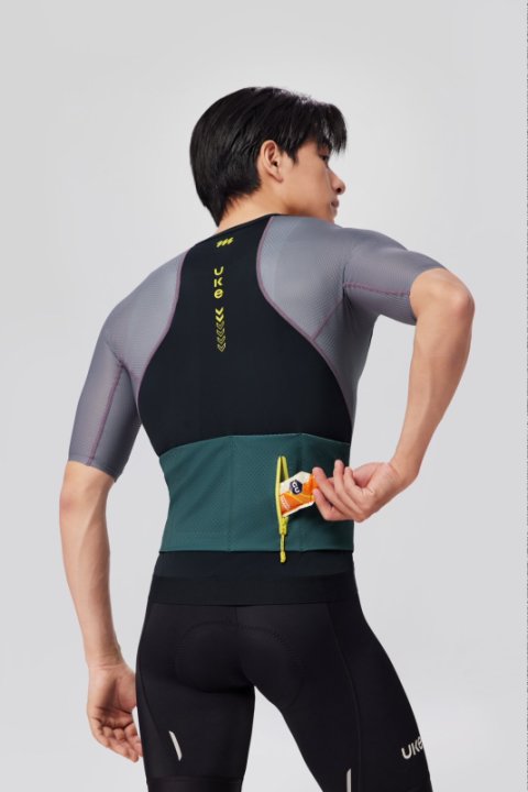 UKE Xiu Bai Men's Short Sleeves Jersey (Black Purple)