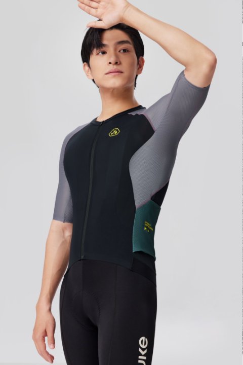 UKE Xiu Bai Men's Short Sleeves Jersey (Black Purple)