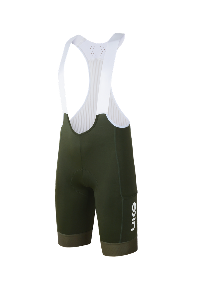 UKE Gao Wu Men's Cargo Bib Shorts (Army Green)