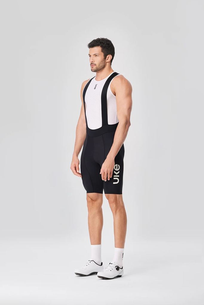 UKE Shatter the Sky Men's Seamless Bib Shorts (Black)