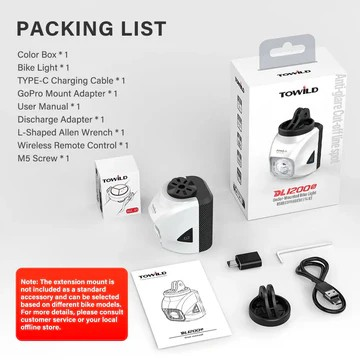 TOWILD DL1200s Front Light