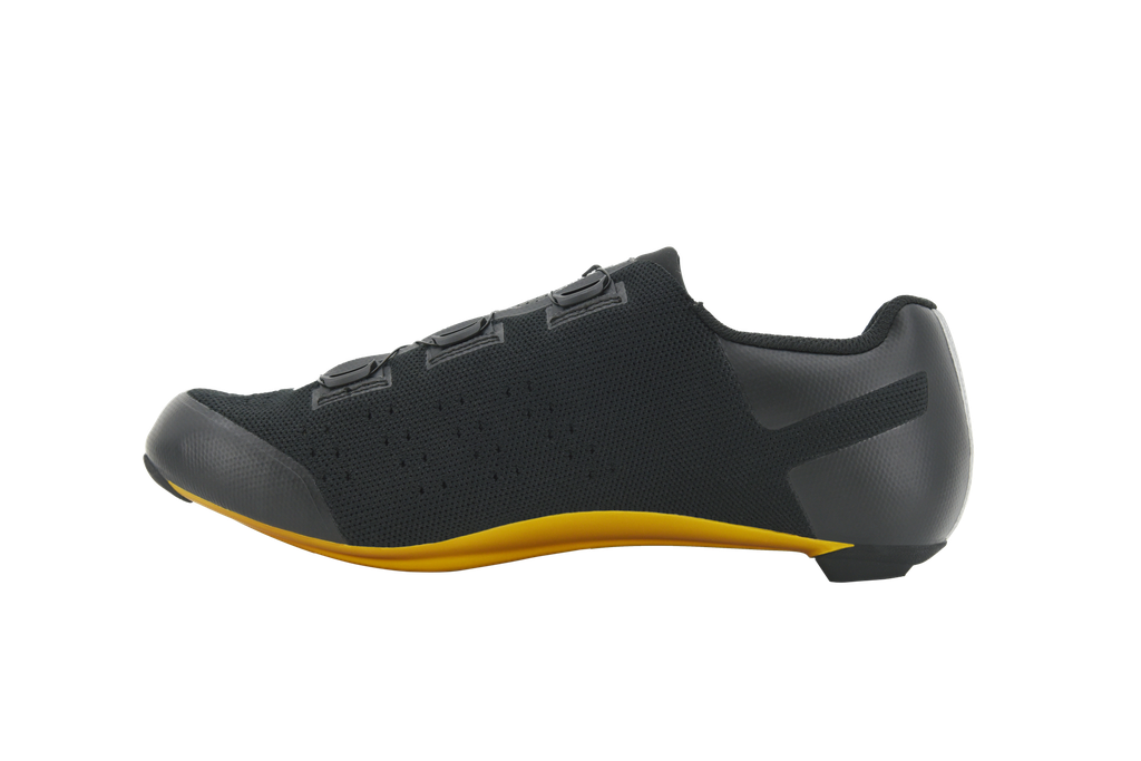 FLR FNT-9 Knit Road Shoes (Midnight Gold, Black)