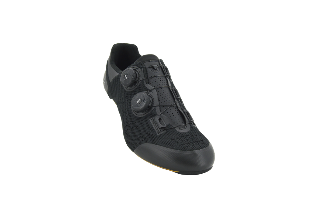 FLR FNT-9 Knit Road Shoes (Midnight Gold, Black)