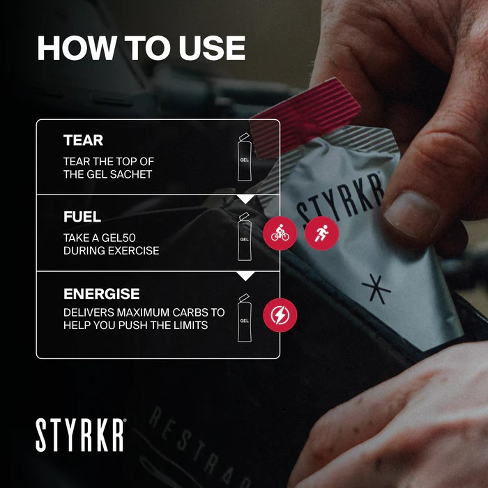 STYRKR GEL50 Dual-Carb Energy Gel (Mixed Berry)