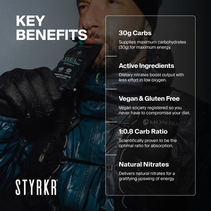 STYRKR GEL30 Nitro Dual-Carb Energy Gel