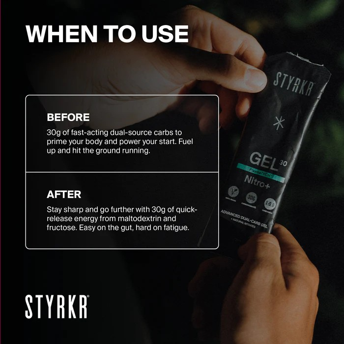 STYRKR GEL30 Nitro Dual-Carb Energy Gel