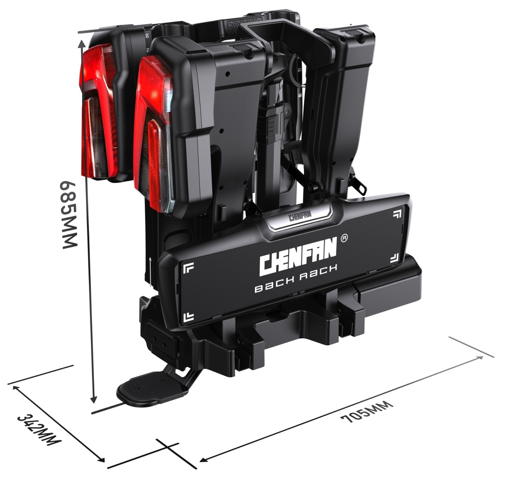 CHENFAN Tow Ball Rear Mount Bike Carrier (Two Bikes)
