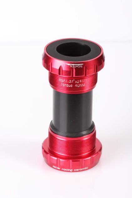 ACER RACING External BSA  Ceramic Bottom Bracket (Shimano,Red)