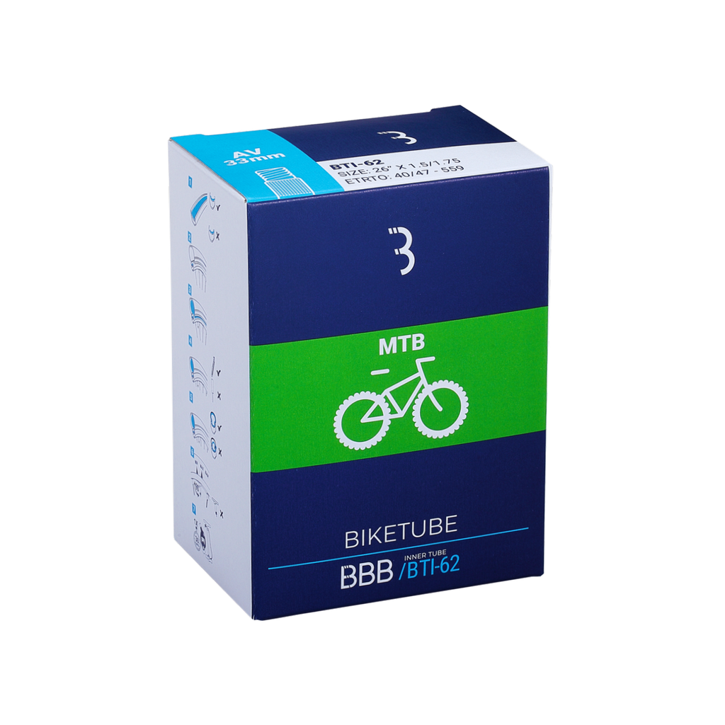 BBB BikeTube 26 MTB Innertube (26&quot; x 1.75/2.35, AV)