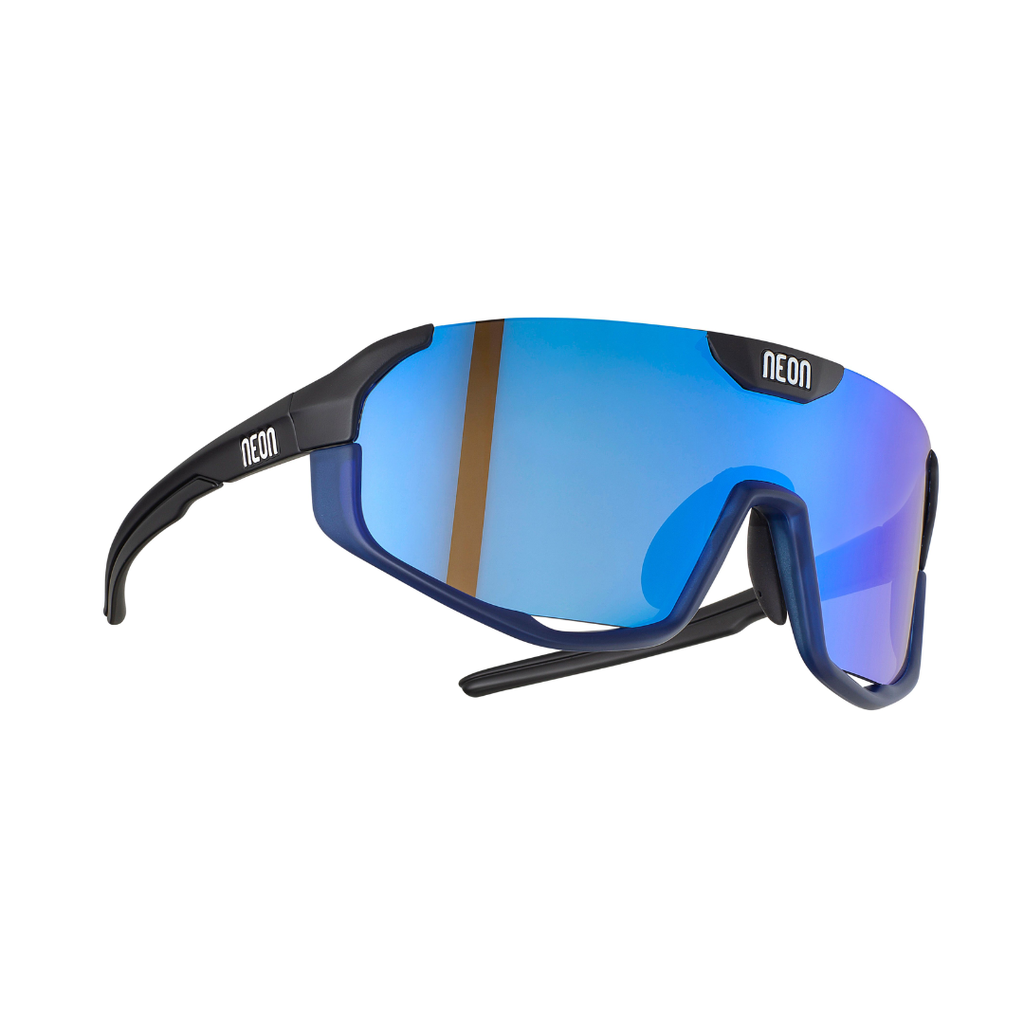 NEON Canyon X8 Glasses with Premium Hard Case (Black Matt Blue, Cat 3)