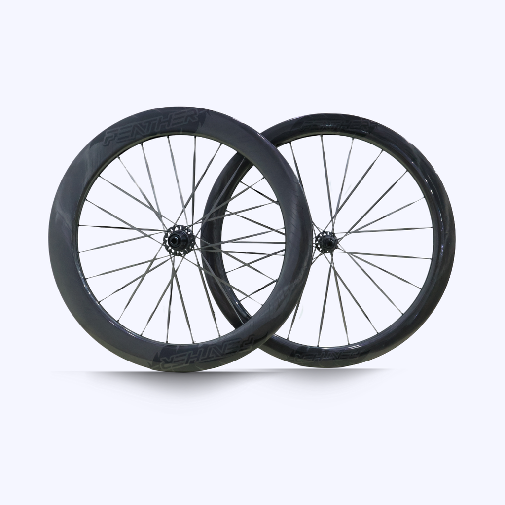 FEATHER Marble Glossy Ceramic Carbon Tubeless- Ready Disc Wheelset (50/65mm)