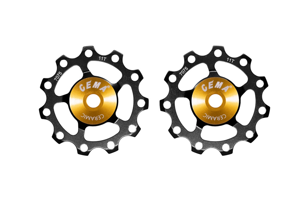 CEMA Pulley Wheels Aluminium -9/10/11 SPEED (Ceramic Black)