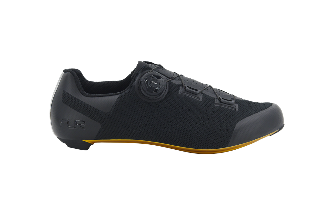 FLR FNT-5 Knit Road Shoes (Midnight Gold, Black)