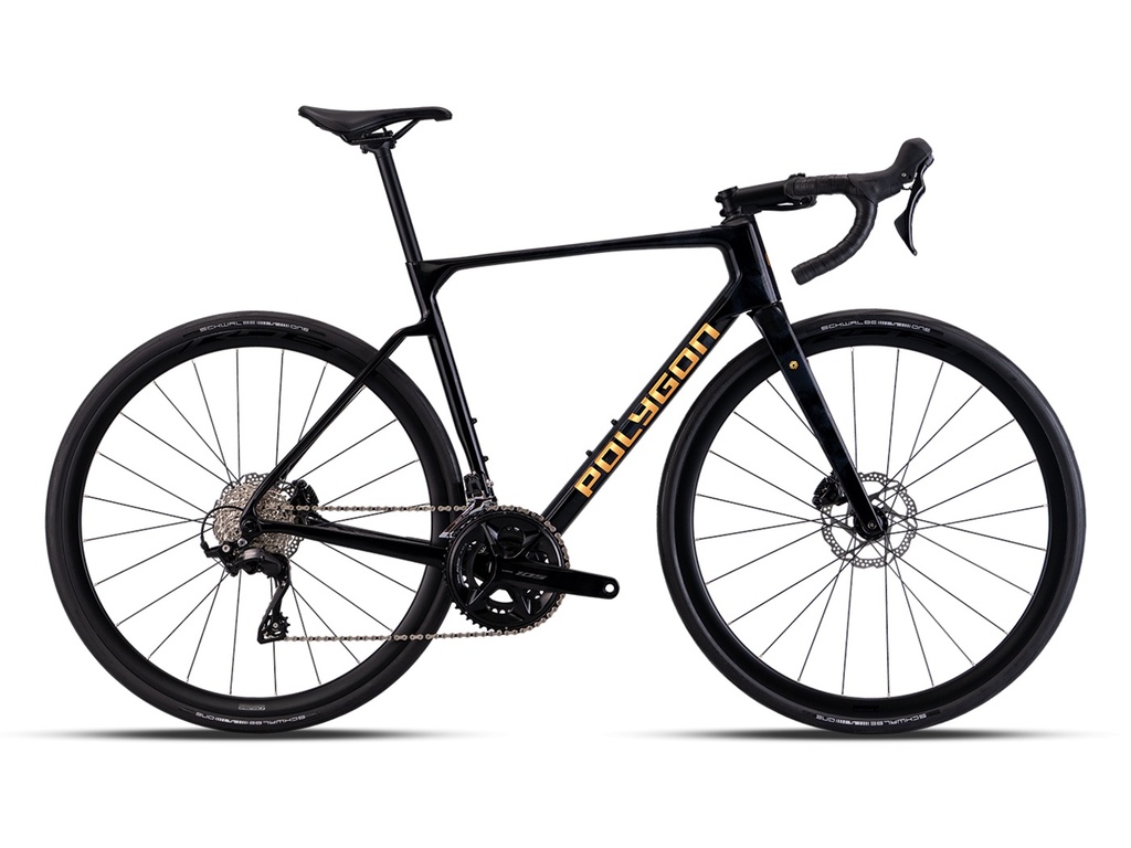 POLYGON STRATTOS 7 ROAD BIKE (Black/Gold)