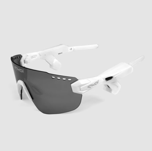 [11708] EKOI Premium 80 Audio Music Bluetooth Sunglasses (White)