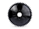 ALUGEAR Chainring Round AERO for SRAM 8-bolts Road/Gravel (Size: 54T - Color: Black)