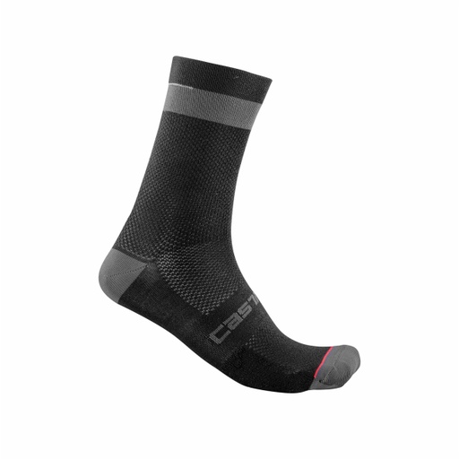 CASTELLI ALPHA 18 Sock (Black/ Dark Gray)