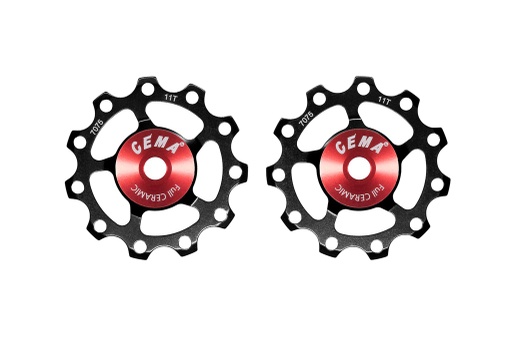 [SRC-JW-B001-CF] CEMA Pulley Wheels Aluminium -9/10/11 Speed (Full Ceramic Black)