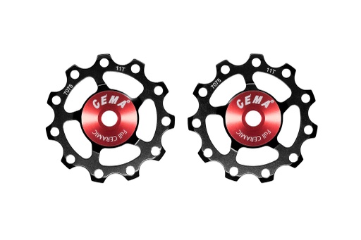 [SRC-JW-B001-CF] CEMA Pulley Wheels Aluminium -9/10/11 Speed (Full Ceramic Black)