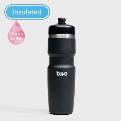 [BT-IN-21-BK] BIVO Trio True Black Insulated Bottle (21oz)