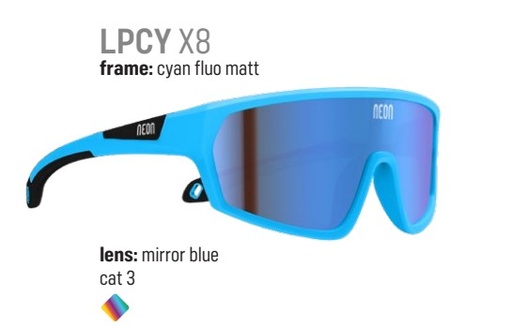 [LPCY X8] NEON Loop X8 Kids Glasses (Cyan Fluo Matt)