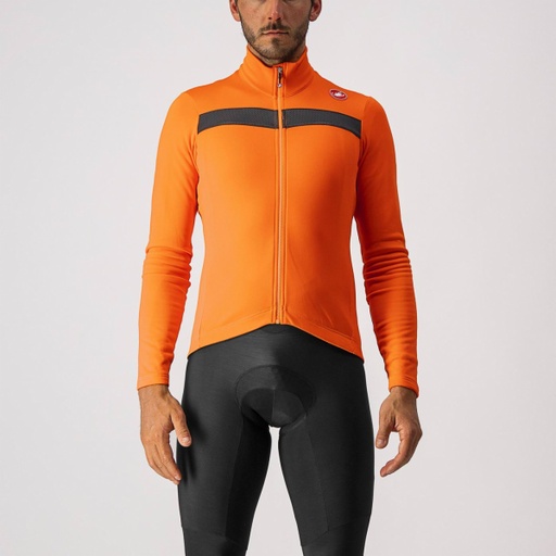 CASTELLI PURO 3 FULL ZIPP JERSEY (Orange/Black)