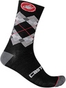 CASTELLI ROMBO 18 SOCKS BLACK/DARK GREY/RED